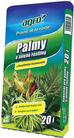 Substr�t pro palmy a zelen� rostliny 20 l - AGRO